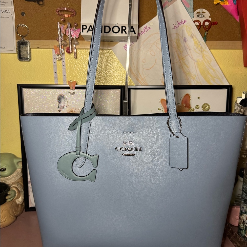 Coach Avenue Light Blue Carryall Tote